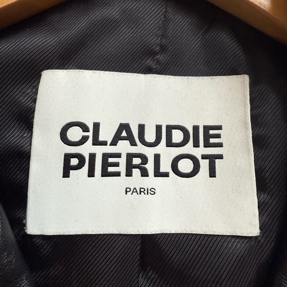 Claudie Pierlot Women's Black Leather Biker Jacket - Picture 4 of 9